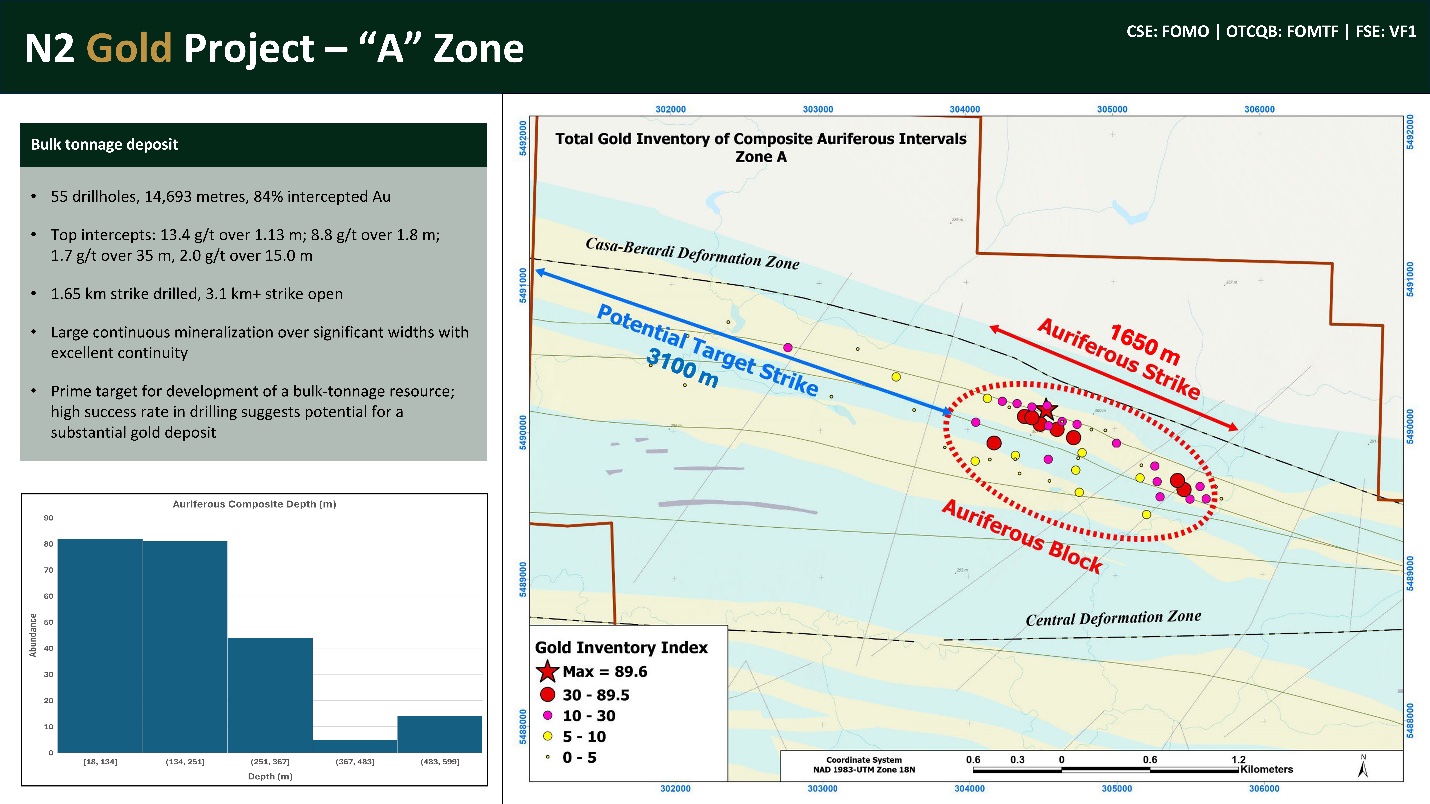 Figure 1 - Summary of the “A” Zone.